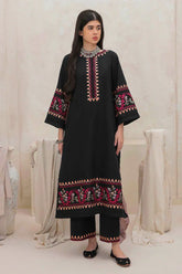 JAZMIN - 2PC DHANAK EMBROIDERED SHIRT AND EMBROIDERED TROUSER - HZG2386